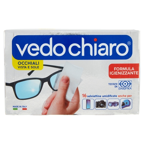 vedo chiaro Occhiali Vista e Sole salviettine umidificate 16 pz
